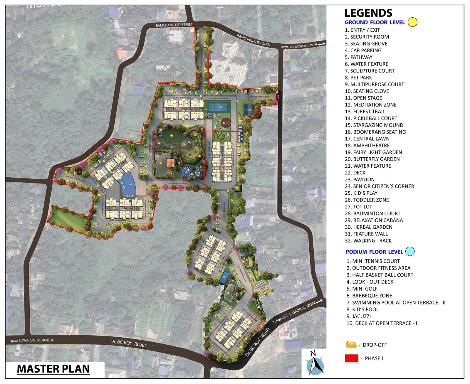 Official Phase I master plan of Srijan Orizon at Jagaddal, Southern Bypass Kolkata